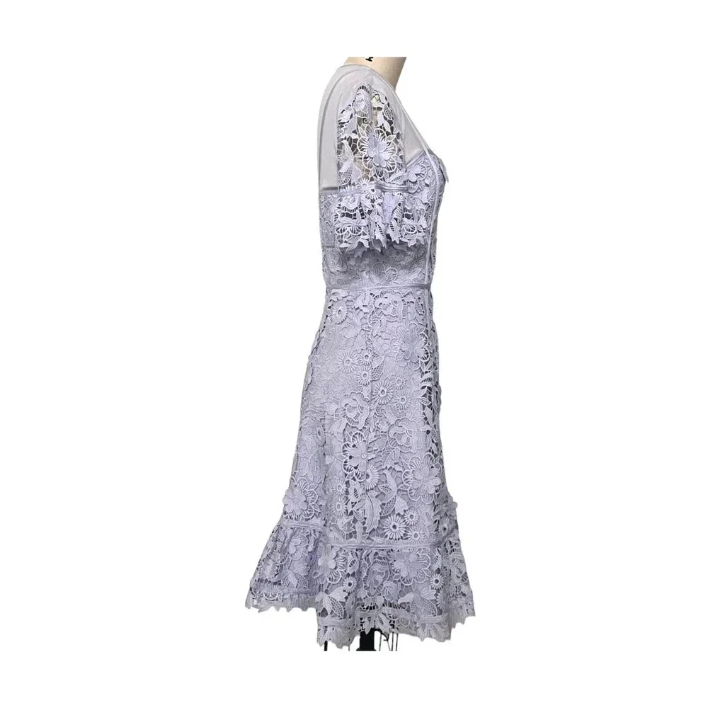 FRENCH CONNECTION Binadari Cabello Lilac  Lace Dress Size 2